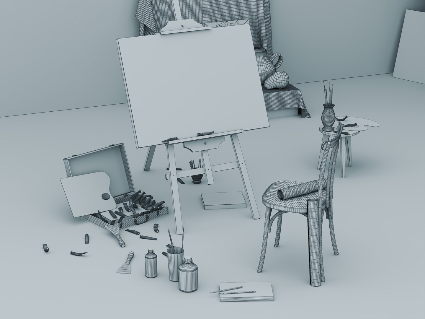 3D Art Studio Painter Props Interior Scene https://p.turbosquid.com/ts-thumb/kd/NvY2WP/1z/studio9/jpg/1787405408/1920x1080/fit_q87/6f7c0a35e8d7ee07c484ef45210f3d21a194ce9f/studio9.jpg