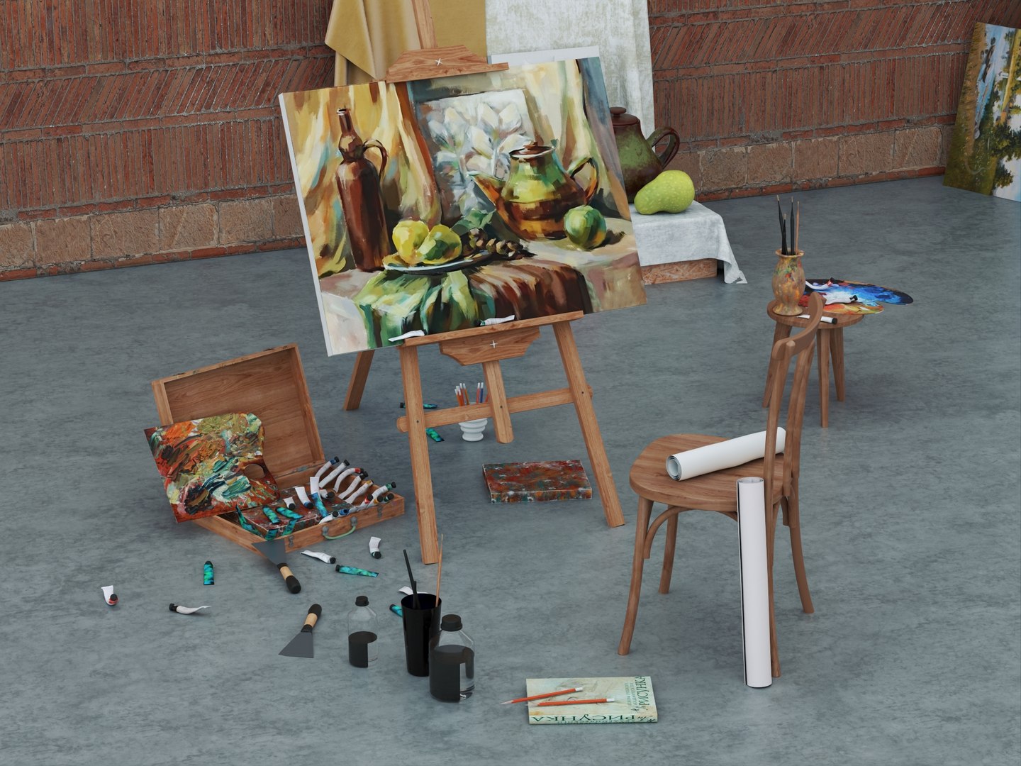 3D Art Studio Painter Props Interior Scene https://p.turbosquid.com/ts-thumb/kd/NvY2WP/4T/studio3/jpg/1787405391/1920x1080/fit_q87/e1ca4d2b93dfcdd642f988bd6eea0c1c7186ff75/studio3.jpg