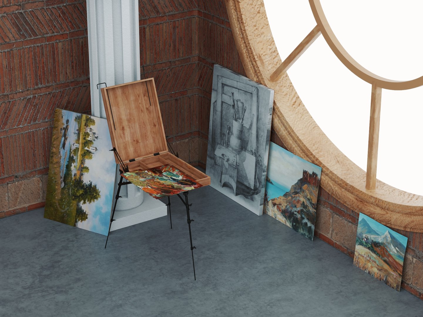 3D Art Studio Painter Props Interior Scene https://p.turbosquid.com/ts-thumb/kd/NvY2WP/Xf/studio4/jpg/1787405395/1920x1080/fit_q87/0827b9a884533cf767fd31b6f49c9de39e78666d/studio4.jpg