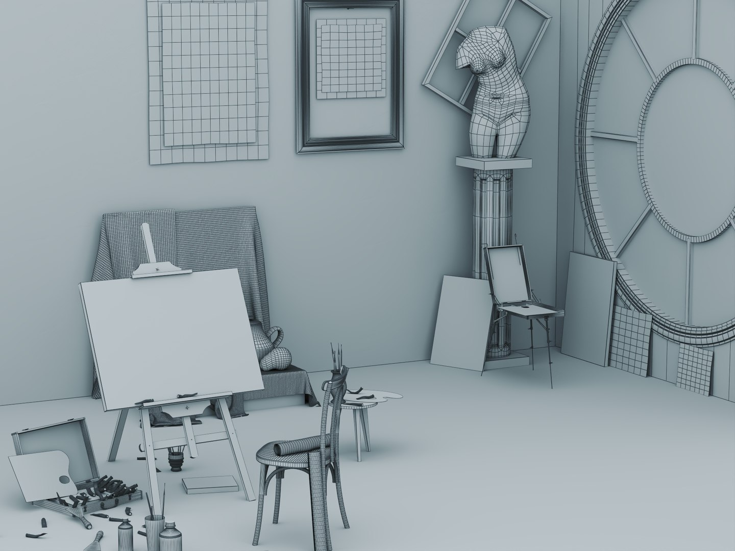3D Art Studio Painter Props Interior Scene https://p.turbosquid.com/ts-thumb/kd/NvY2WP/uK/studio8/jpg/1787405406/1920x1080/fit_q87/af5ba9fc9e5658b3e6fb881b692045e219d824f8/studio8.jpg