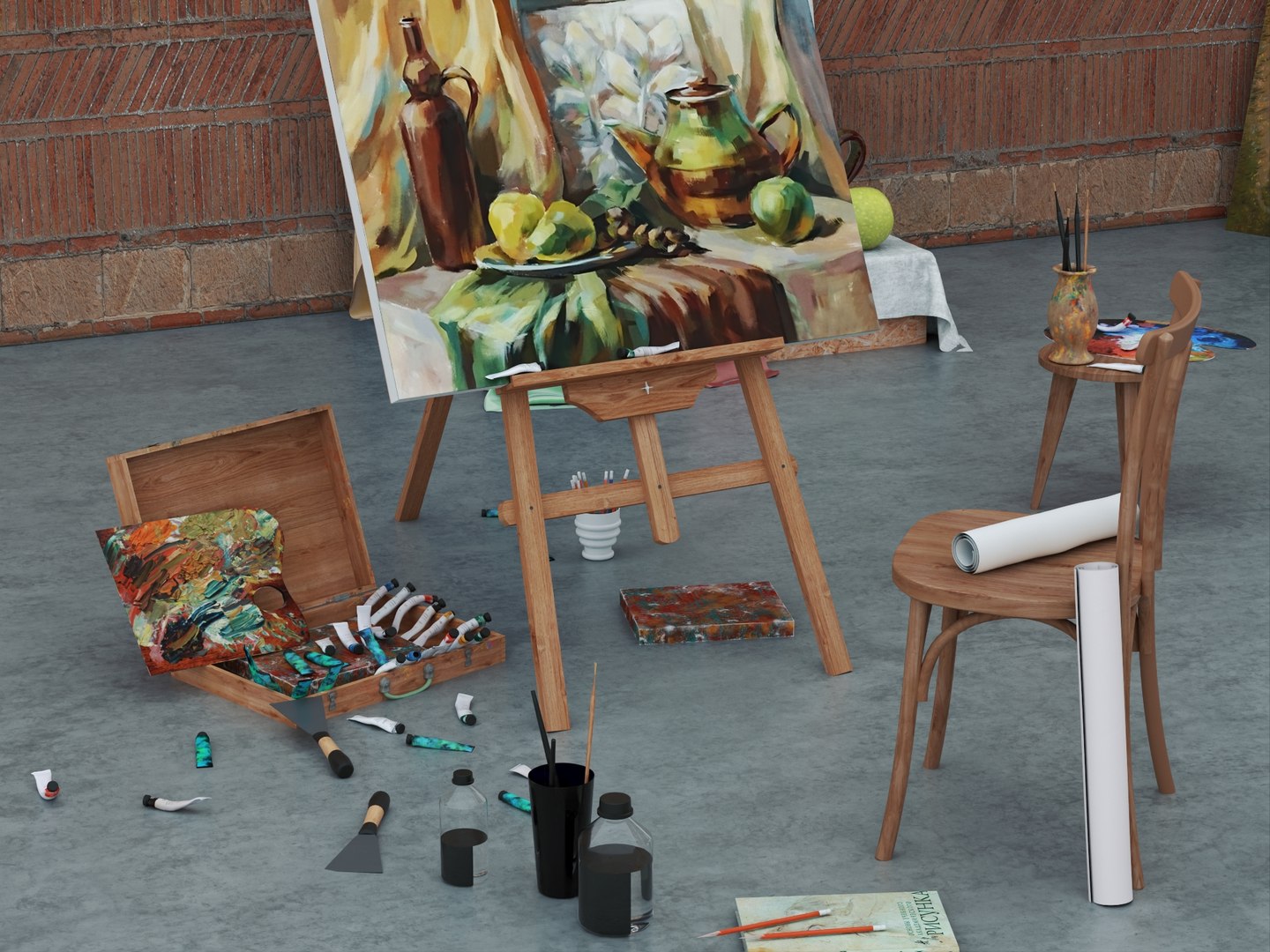 3D Art Studio Painter Props Interior Scene https://p.turbosquid.com/ts-thumb/kd/NvY2WP/xE/studio6/jpg/1787405401/1920x1080/fit_q87/a983e5c42cfe287d2593eb18bdcf4d97daaaee44/studio6.jpg