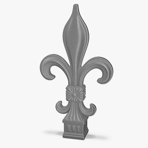 Fleur De Lis Sculpture Gray