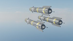 3D US AGM-114 Hellfire Missile