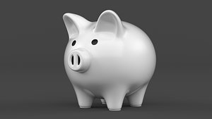 3D Ceramic Piggy Bank model