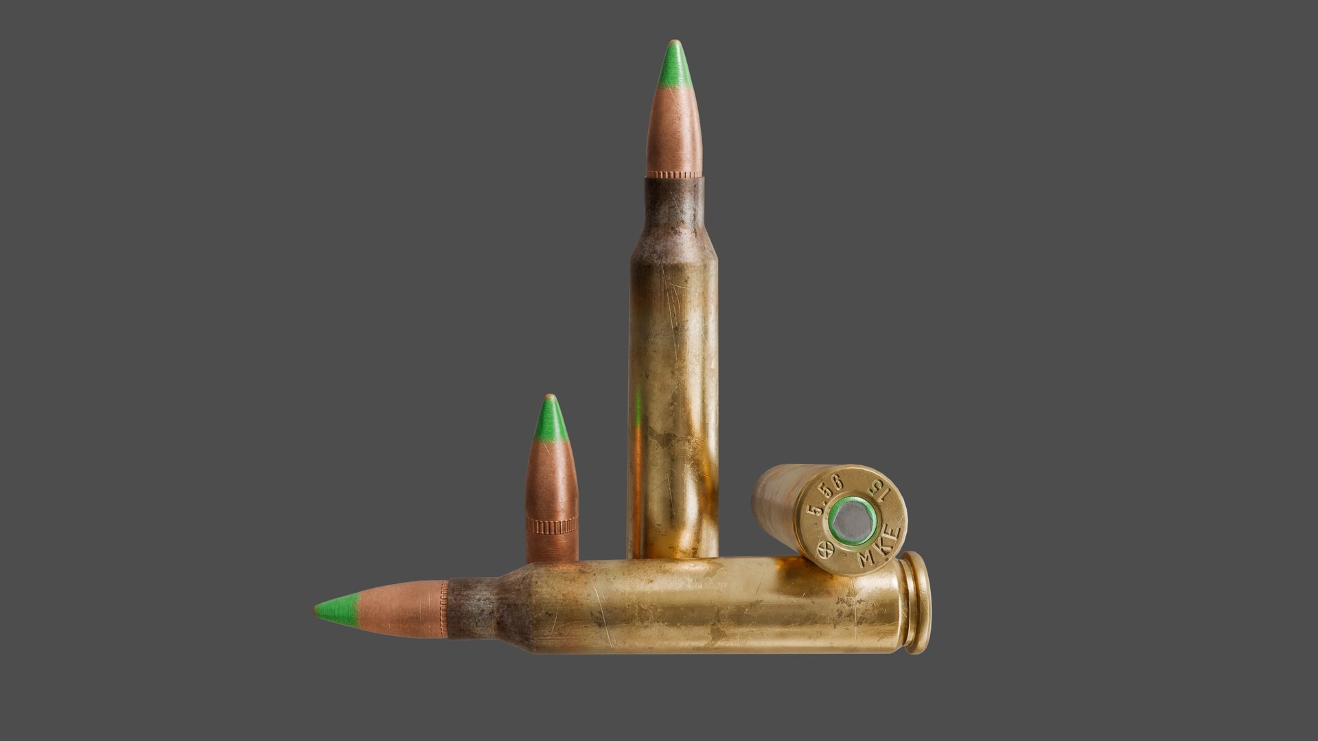 Realistic Cartridge 556 45mm NATO Ammo Bullet 3D - TurboSquid 2127619