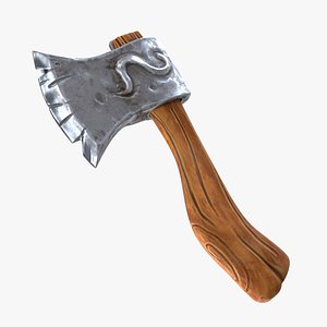 stylized cartoon ax model