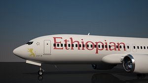 3D ethiopian airlines 737 8 model