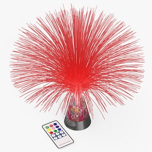 Fiber Optic Fountain Lamp with Remote Red model