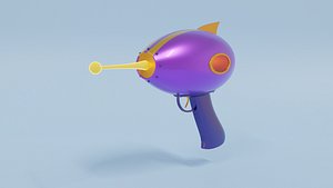 3D cartoon space gun