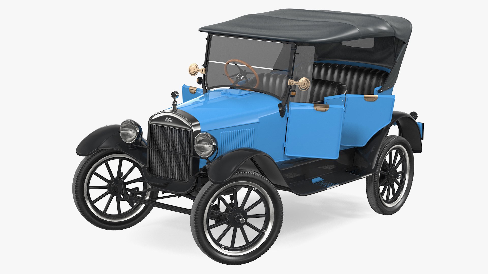 Ford Model T Rigged 3D model preview