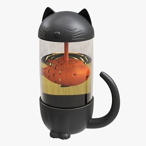 Cat-shaped teapot model