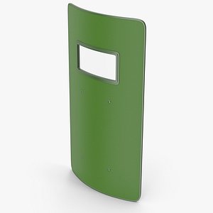 3D Green Tactical Shield model