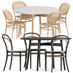 3D 214 and 215R chair and BA103 round table