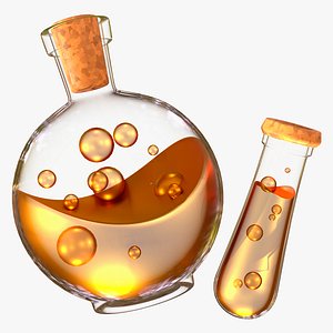 3D Alchemy Flasks M1 model