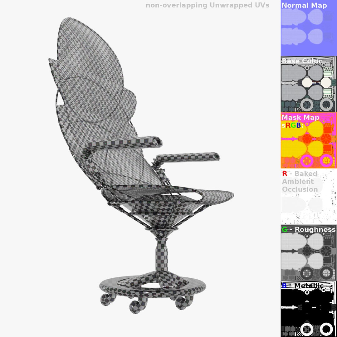 Mesh office chair model - TurboSquid 1581805