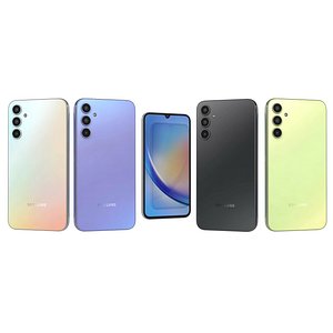 Samsung Galaxy A34 All Colors Low Poly 3D model