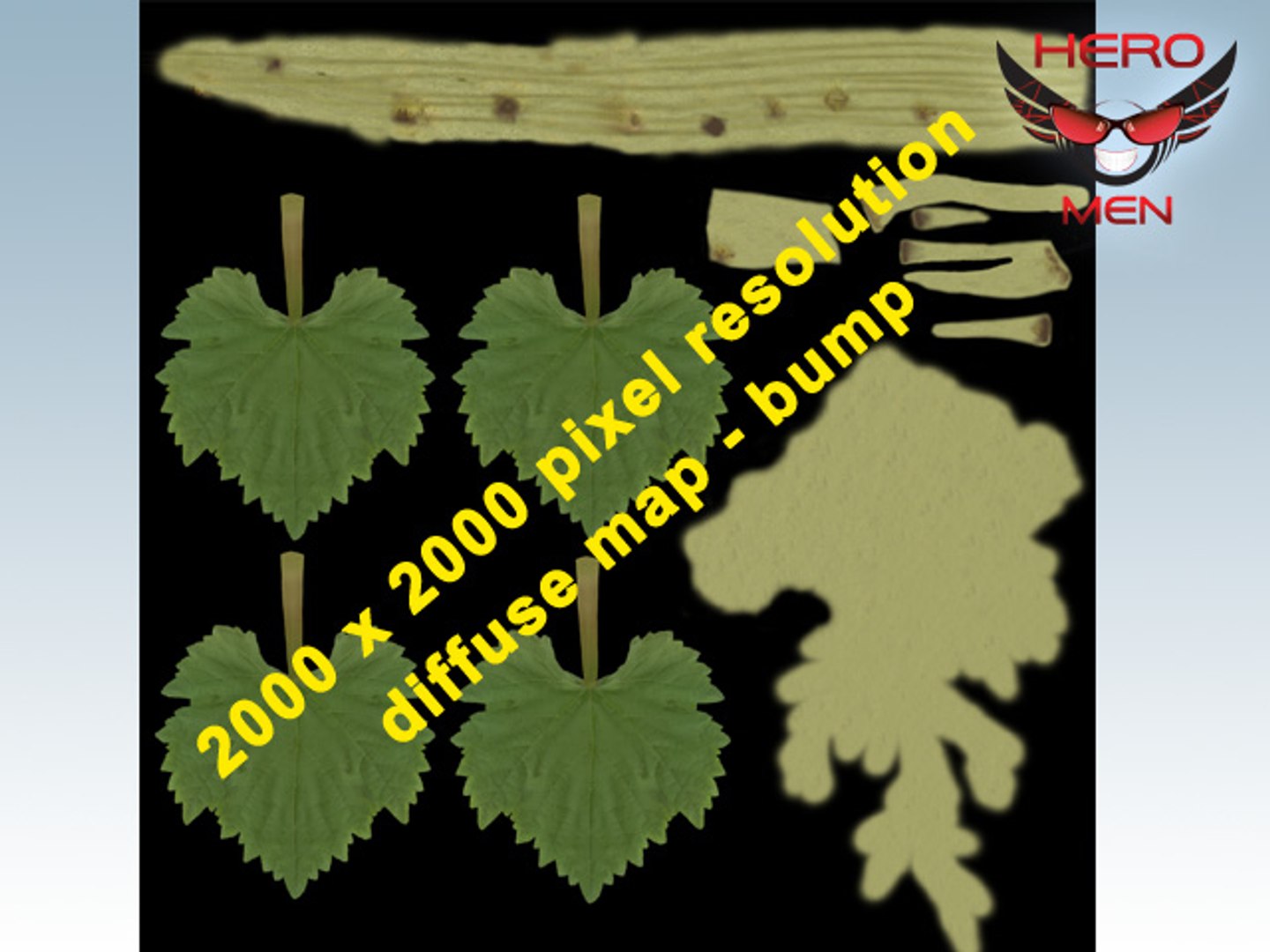 3d Model Grape Vine