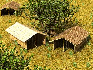 3ds max bamboo house