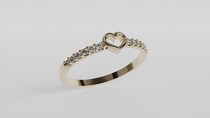 heart ring 3D