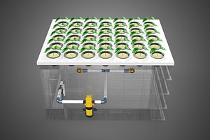 HIGH PRESSURE AEROPONIC PROPAGATION SETUP MISTING NOZZLE FOG KIT 3D model