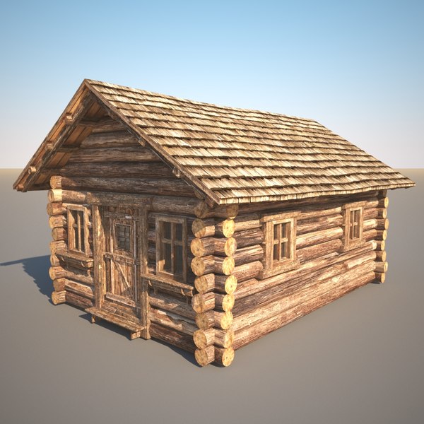 wooden house 3d model