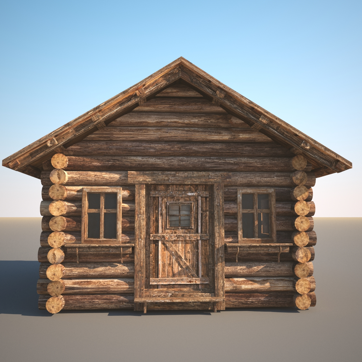 wooden house 3d model