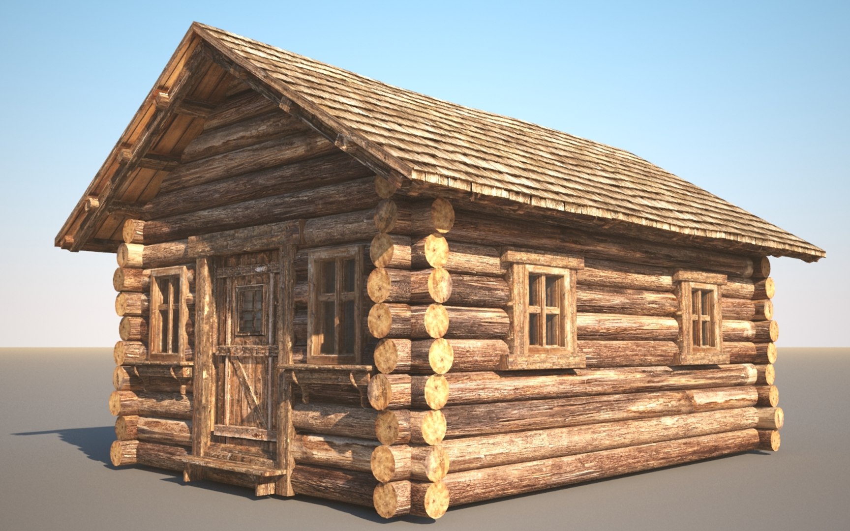 Wooden House 3d Model