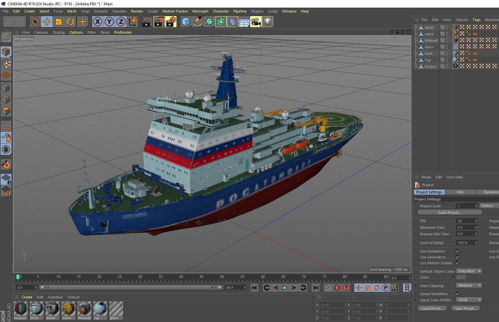 Arktika Project 22220 Icebreaker 3D Model - TurboSquid 2186382