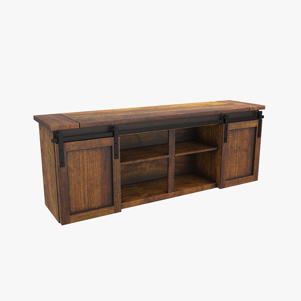 barn door console 3D model