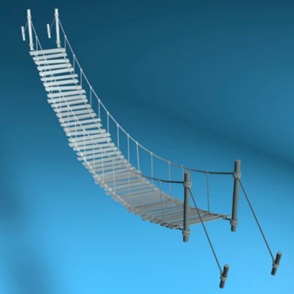 3d model rope bridge