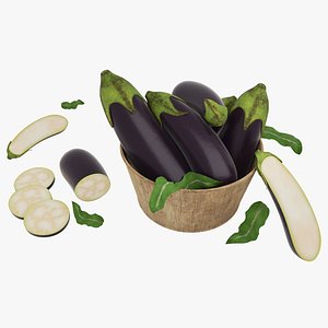 Eggplant Photorealistic Low-poly 3D model 3D model