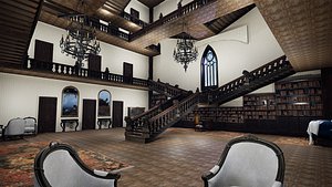 3D Victorian Grand Mansion Interior  Modular Environment Kit