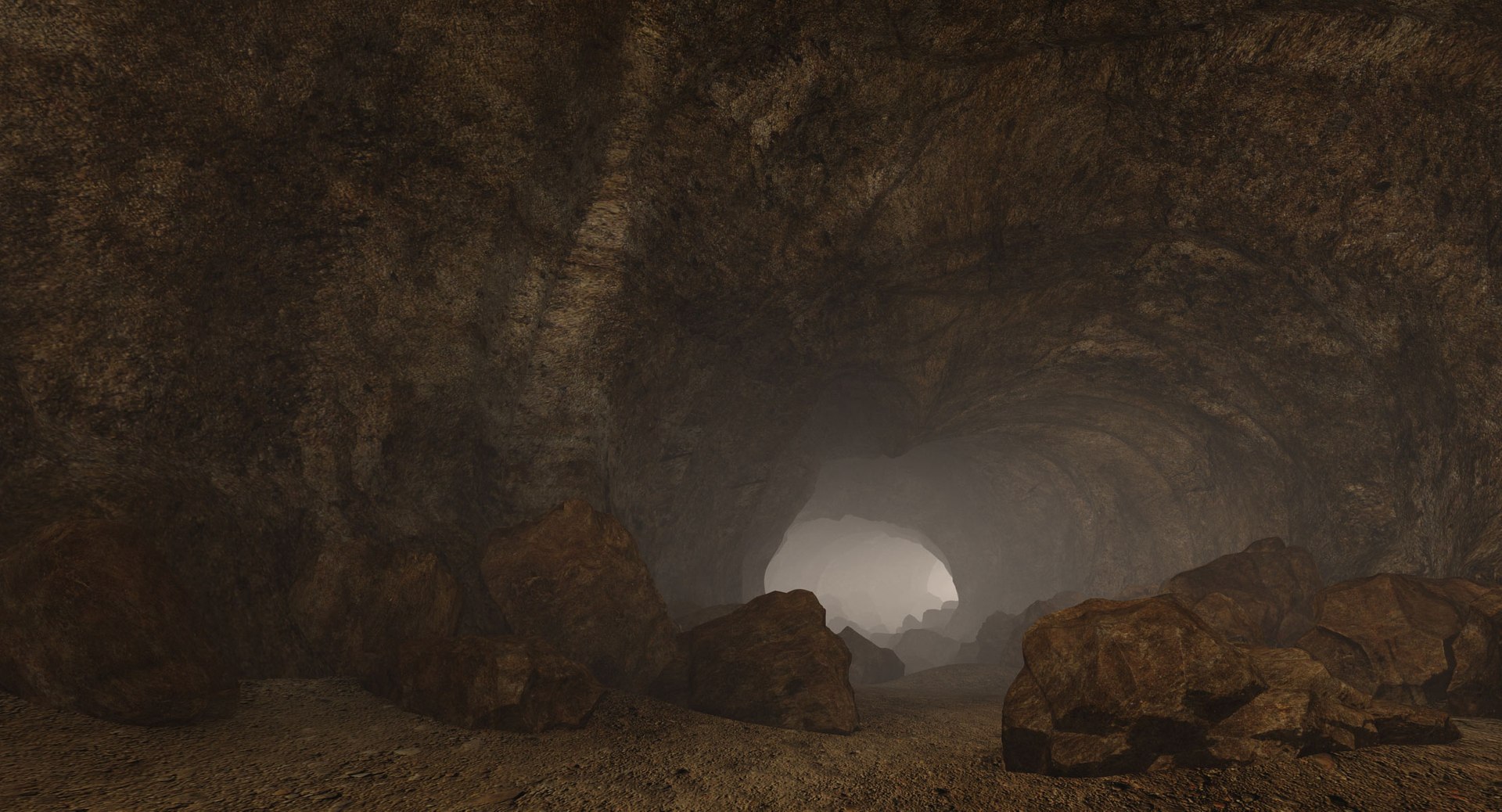 3D cave tunnel rocks model - TurboSquid 1283098