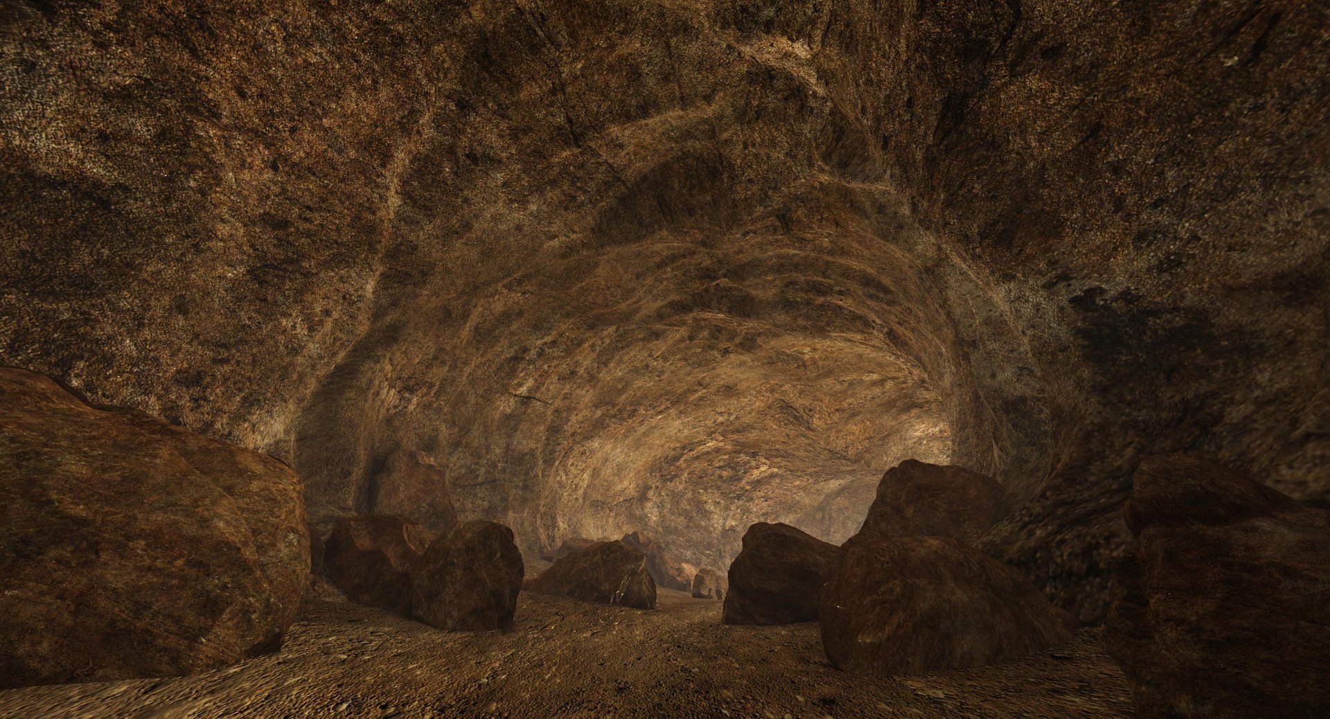 3d Cave Tunnel Rocks Model Turbosquid 1283098