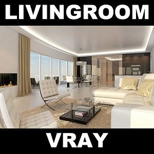 interior livingroom 3d model
