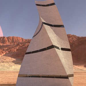 3D post apocalyptic building