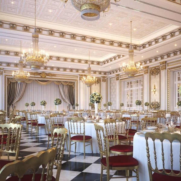 3D classical scene wedding hall - TurboSquid 1329969