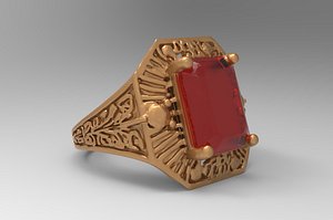 Egyptian pharaoh ring 3D print model