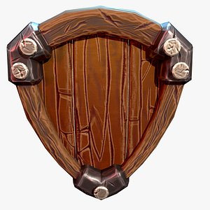 Stylized Fantasy Shield game-ready