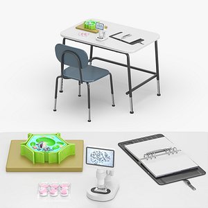 Student Digital Microscope on Lab Desk