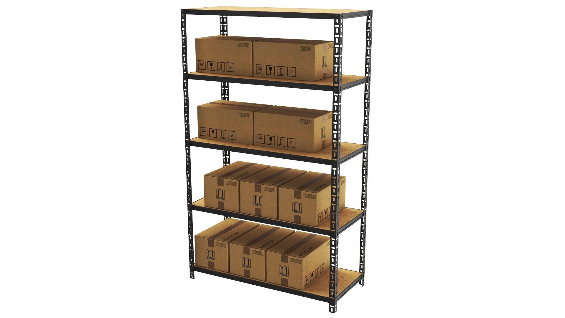 3D Real Warehouse Rack Cardboard Box - TurboSquid 1574565