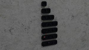 3D Set wall sockets