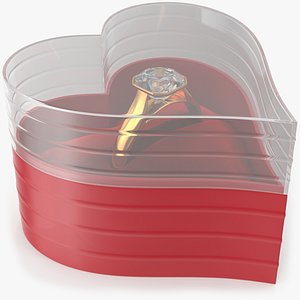 Asscher Cut Diamond Wedding Gold Ring In Box V01