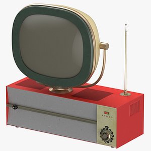 3D antique tv model