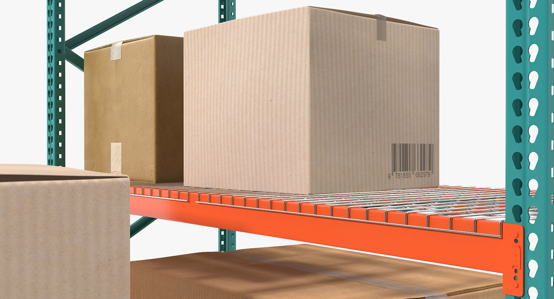 Pallet jack rack cardboxes 3D model - TurboSquid 1328532