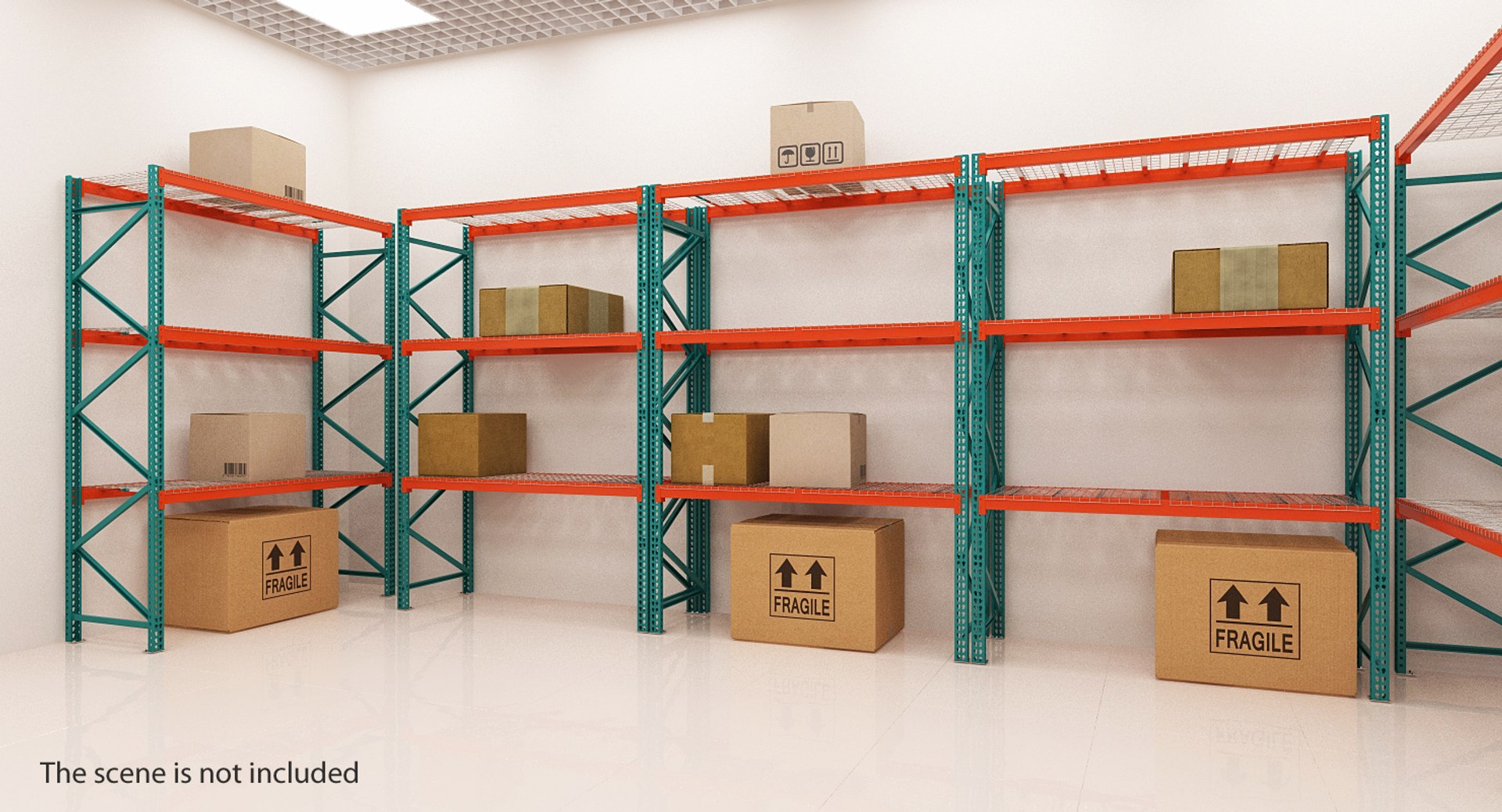 Pallet Jack Rack Cardboxes 3D Model - TurboSquid 1328532