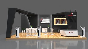 booth 4x8 black 3D model
