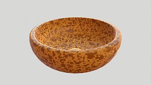 3D Round Brown Bowl