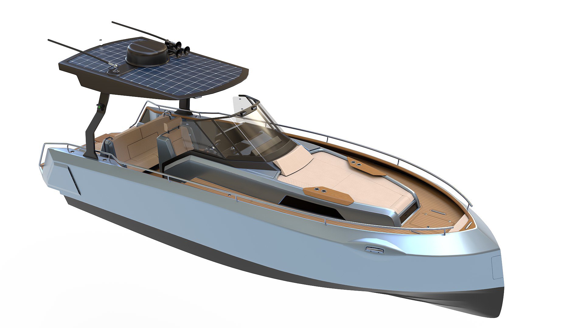 3D Model Aluminum Powerboat 26 - TurboSquid 2295069