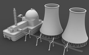 nuclear station 3D model